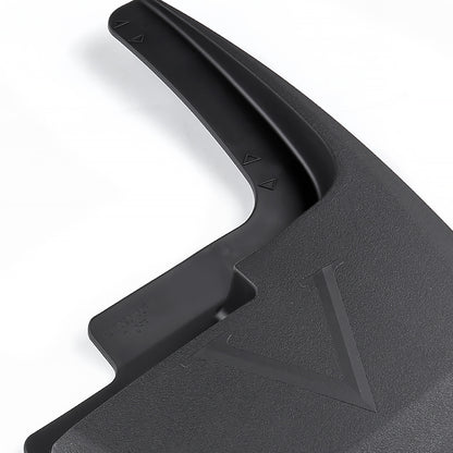 2015-2018 Ford F-150 Black ABS Front & Rear Mud Flap Splash Guards (Models with OEM Wheel Lip Moldings)