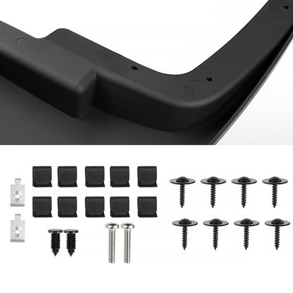 2015-2018 Ford F-150 Black ABS Front & Rear Mud Flap Splash Guards (Models with OEM Wheel Lip Moldings)