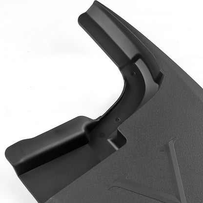 2017-2018 Ford F-250/F-350 Black ABS Front & Rear Mud Flap Splash Guards (Models without OEM Wheel Lip Moldings)