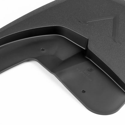 2009-2018 Dodge RAM 1500 / 2019-2021 Dodge RAM Classic / 2010-2018 RAM 2500 3500 Black ABS Front & Rear Mud Flap Splash Guards (Models with OEM Wheel Lip Moldings)