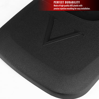 2014-2018 GMC Sierra 1500/2500HD/3500HD ABS Front & Rear Mud Flap Splash Guards (Single Rear Wheel Models Only)