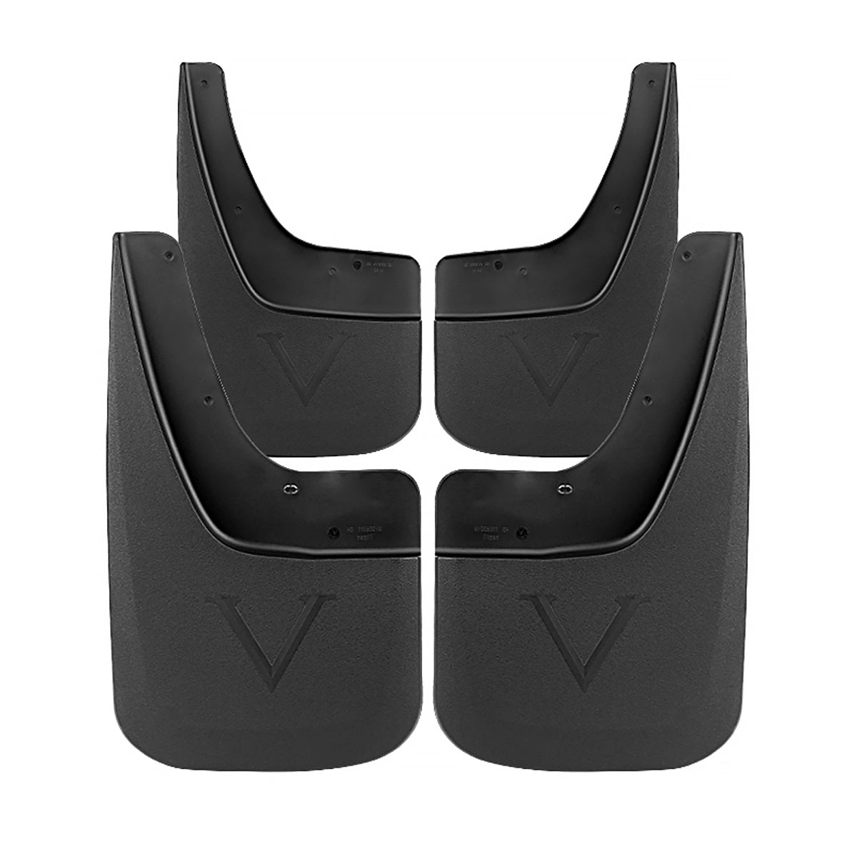 2014-2018 GMC Sierra 1500/2500HD/3500HD ABS Front & Rear Mud Flap Splash Guards (Single Rear Wheel Models Only)