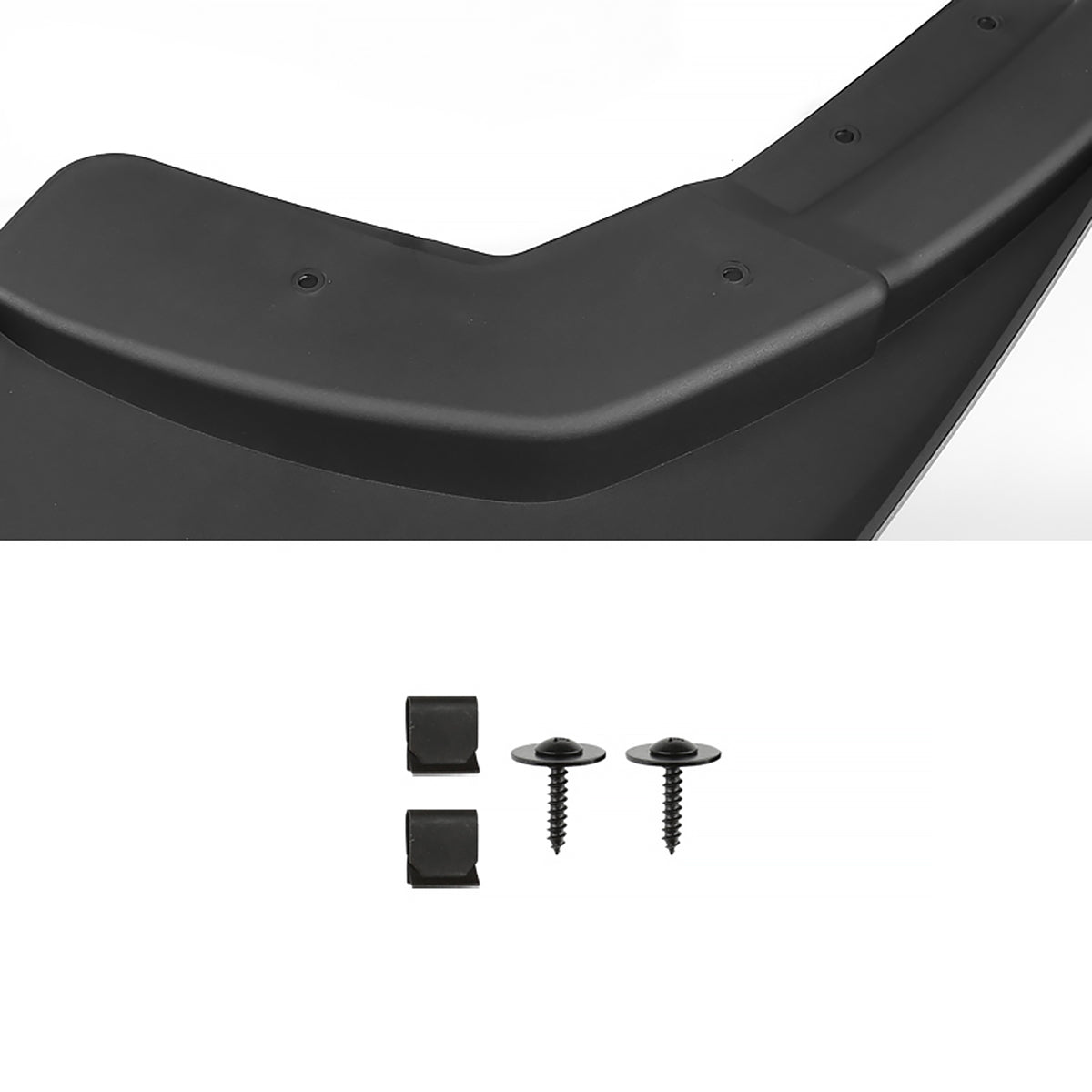 2014-2018 Chevrolet Silverado 1500/2500HD/3500HD ABS Front & Rear Mud Flap Splash Guards (Models without Fender Flares & Single Rear Wheel)