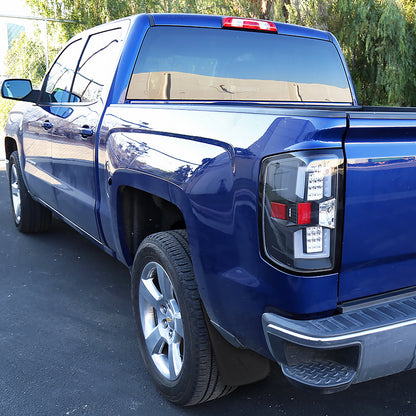 2014-2018 Chevrolet Silverado 1500/2500HD/3500HD ABS Front & Rear Mud Flap Splash Guards (Models without Fender Flares & Single Rear Wheel)