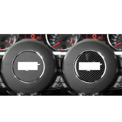 MUSTANG 15-23 CARBON FIBER STEERING WHEEL CENTER TRIM