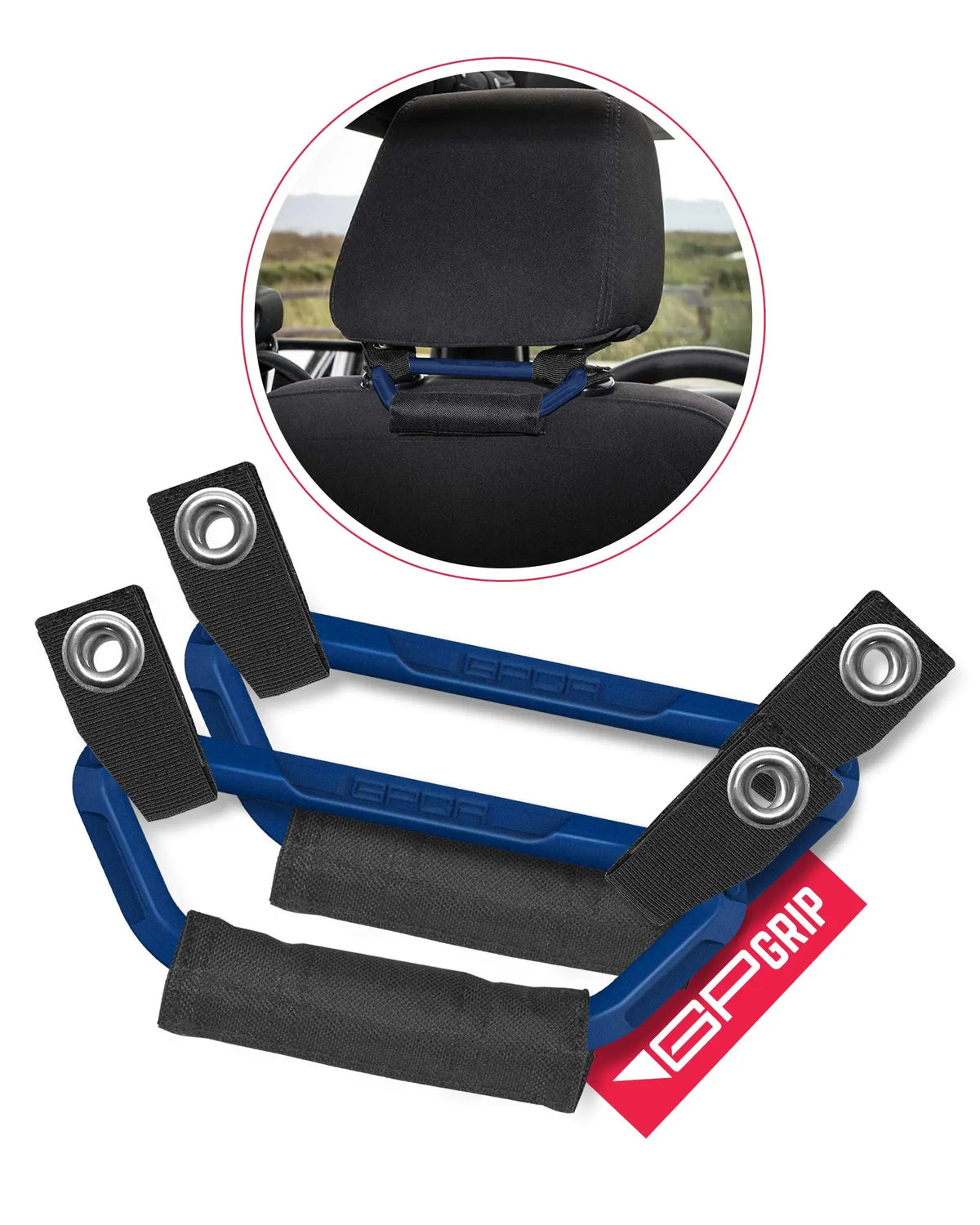 GP Back Grip PRO — Rear Headrest Handles for All Cars & Trucks