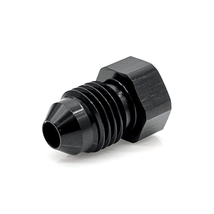 -20AN AN Flare Hex Plug, 6061 Aluminum, Black Hard Anodized