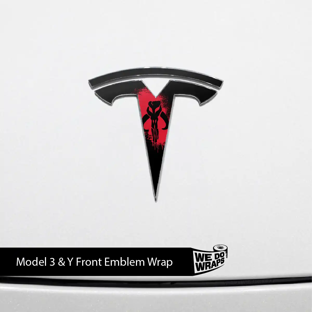 Mythosaur Tesla Emblem Decals (Front + Back) | Model Y