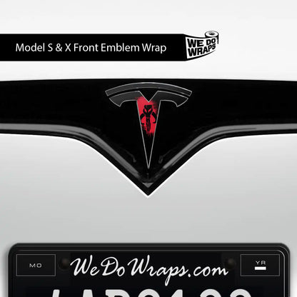 Mythosaur Tesla Emblem Decals (Front + Back) | Model X