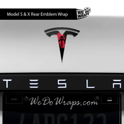 Mythosaur Tesla Emblem Decals (Front + Back) | Model X