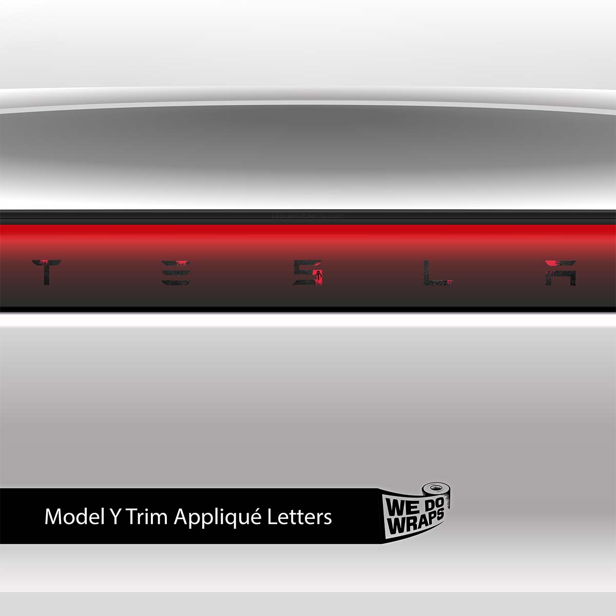 Mythosaur Tesla Emblem Decals (Front + Back) | Model Y