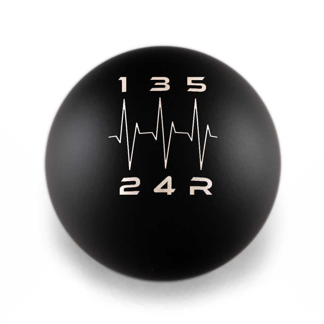 Billetworkz Weighted Shift Knob - 5-Speed Heartbeat Engraving - Honda