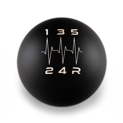 Billetworkz Weighted Shift Knob - 5-Speed Heartbeat Engraving - Honda
