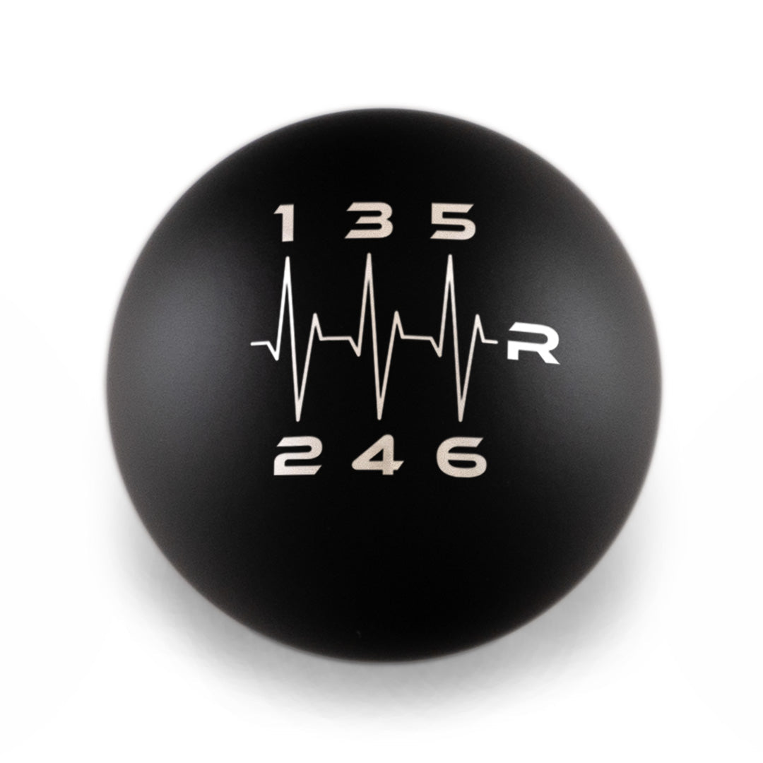 Billetworkz Weighted Shift Knob - 6-Speed Heartbeat Engraving - Honda