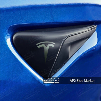 3M Matte Military Green Tesla Autopilot Camera Side Marker Decals (2pcs)