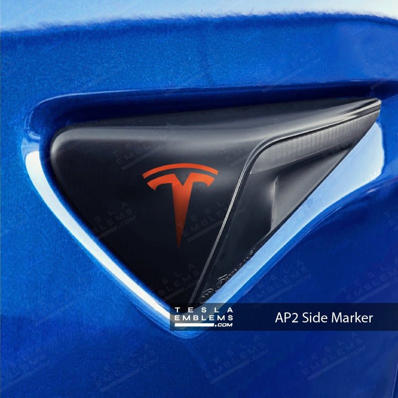 3M Matte Red Tesla Autopilot Camera Side Marker Decals (2pcs)