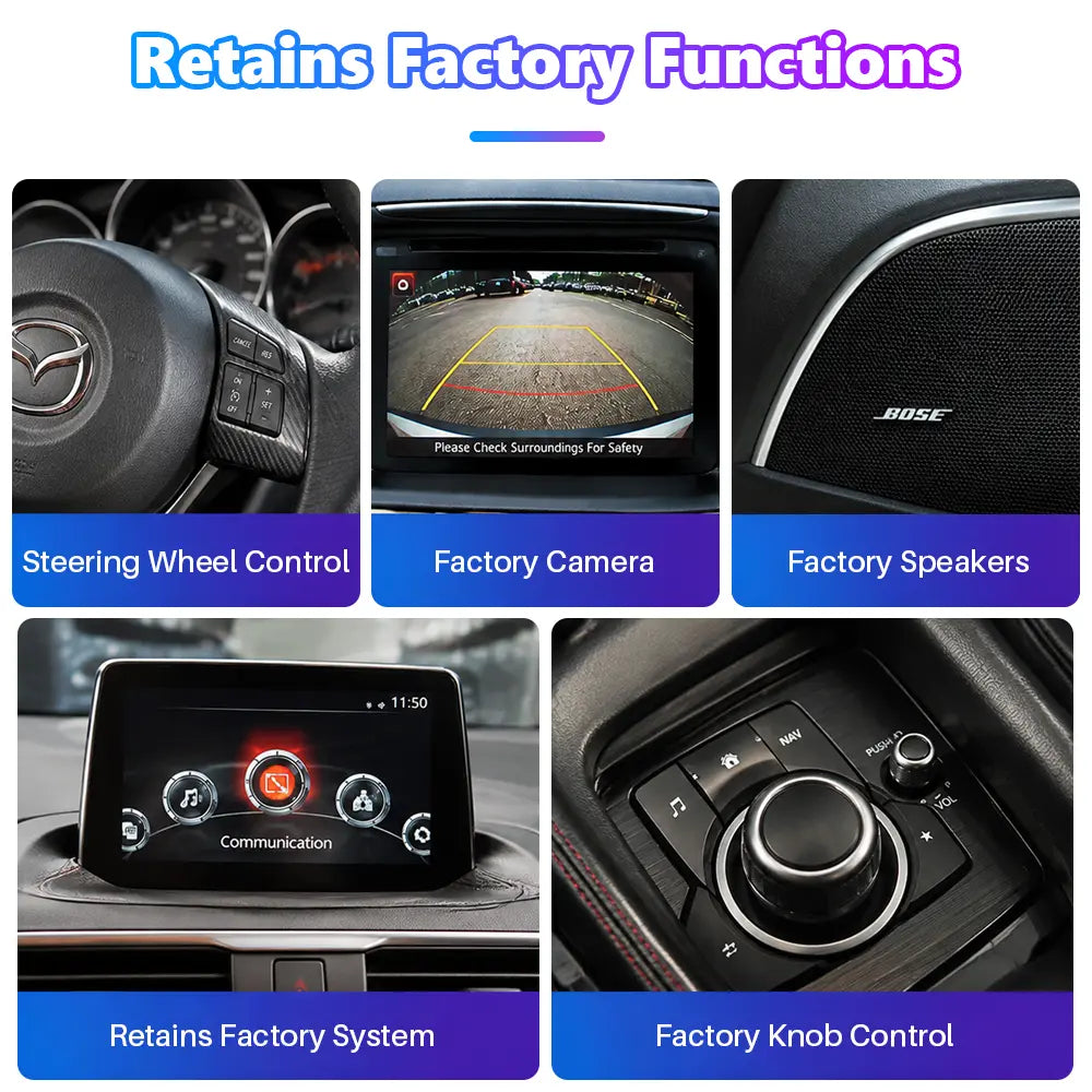 Mazda 6 Atenza (2016–2019) 10.25" Android Car Screen Upgrade with Wireless CarPlay & Android Auto | Retains OEM System