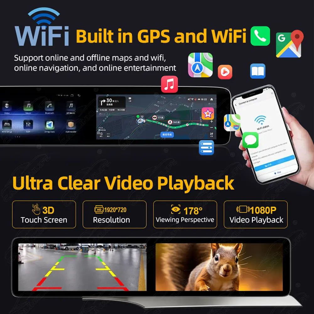 Mercedes-Benz A-Class/CLA/GLA W176/C117/X117/X156 (2013–2019) 24.6" Dual Screen Android Upgrade | Wireless CarPlay & Android Auto | Retains OEM System