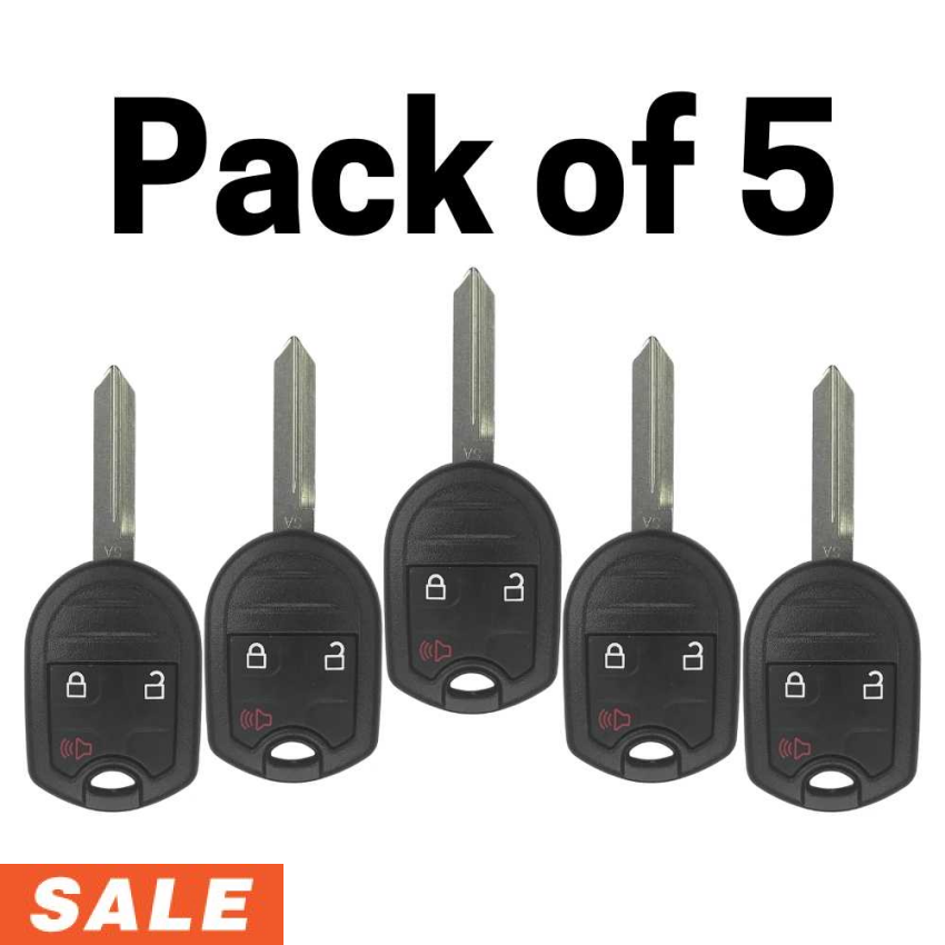 Ford 3 Button Remote Head Key for CWTWB1U793 (Pack of 5)