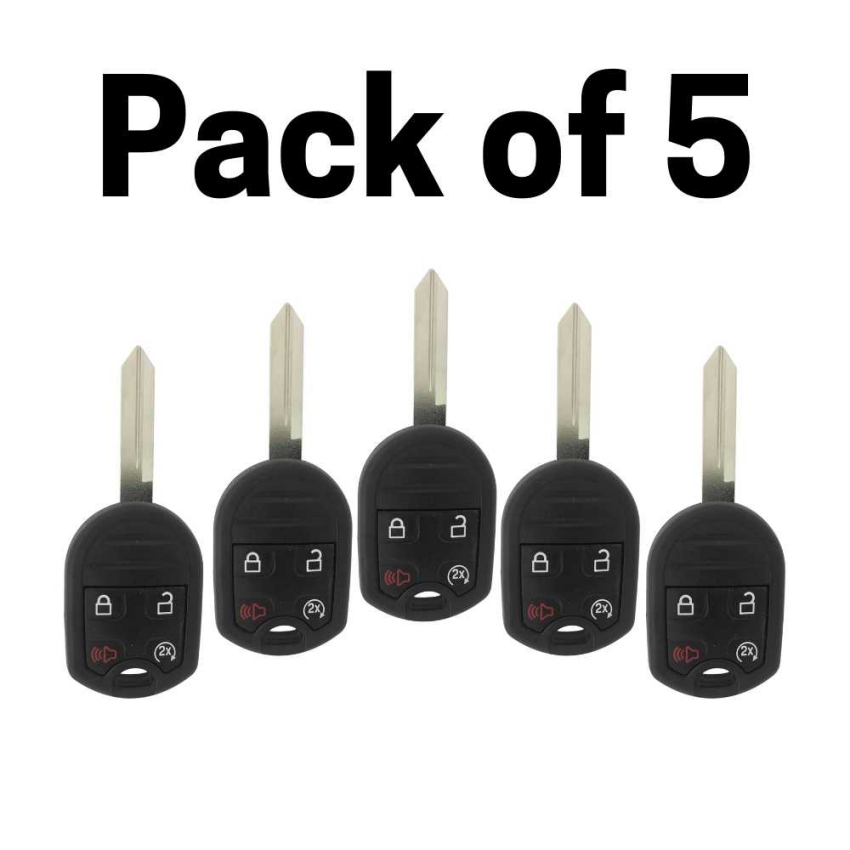 Ford Lincoln 2007-2018 Remote Head Key 4 Button For CWTWB1U793 / OUCD6000022 (Pack of 5)