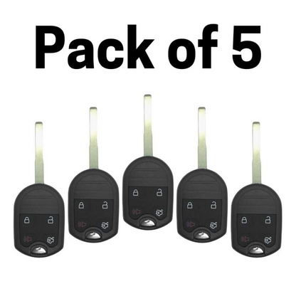Ford 4 Button Remote Head Key with High Security Blade for FCC: CWTWB1U793 (Pack of 5)