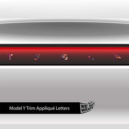 Midnight Bloom Tesla Emblem Decals (Front + Back) | Model Y