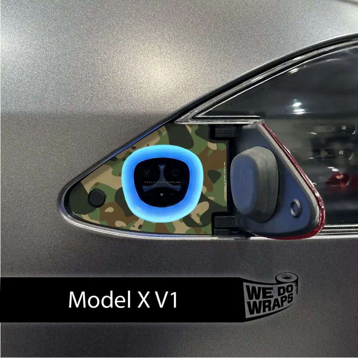 Camo Tesla Charge Port Wrap | Model X
