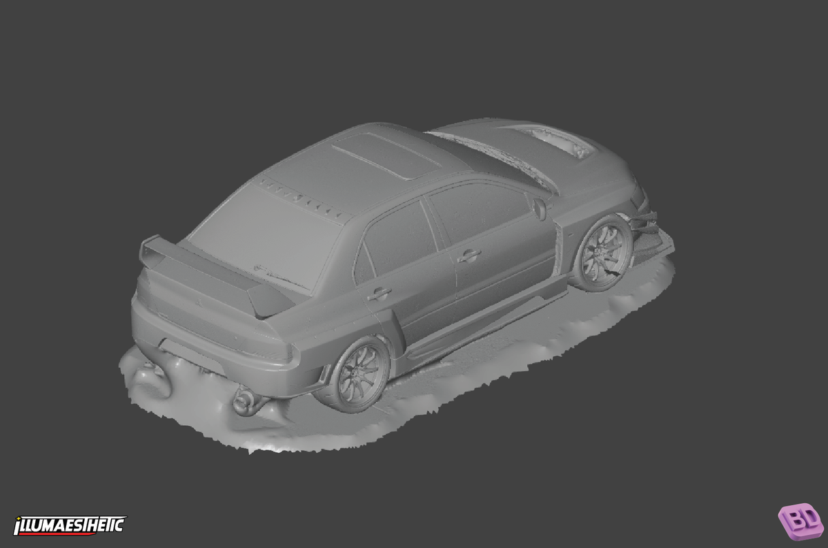 Mitsubishi Lancer Evolution 8 (CT9A) 3D Scan (2003-2005)