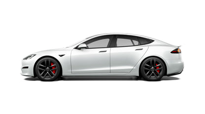 Tesla Model S Brake Caliper Covers Aluminum Front & Rear Red 2022 2023 2024 + Refreshed Models (4PCS)