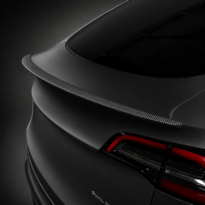 TESLA MODEL Y REAR TRUNK SPOILER REAL PRE-PREG DRY CARBON FIBER MATTE OR GLOSS