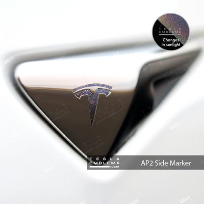 3M Satin Psychedelic Flip Tesla Autopilot Camera Side Marker Decals (2pcs)