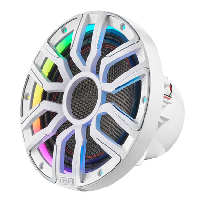 12" Neodymium Marine & Powersport Subwoofer with Digital LED Lights and Carbon Fiber Cone | 800W RMS 4-Ohm