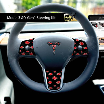 Kumo Clouds Tesla Steering Wheel Wrap | MY 2019-'25