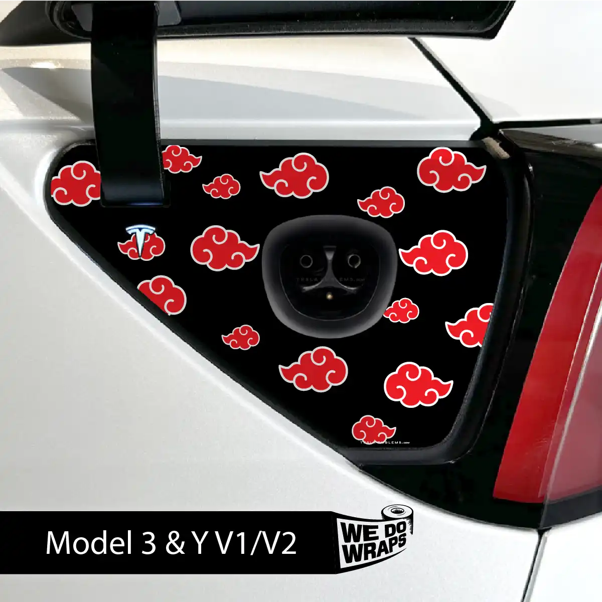 Kumo Clouds Tesla Charge Port Wrap | Model 3