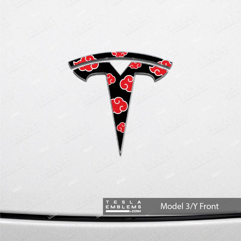 Kumo Clouds Tesla Emblem Decals (Front + Back) | Model Y
