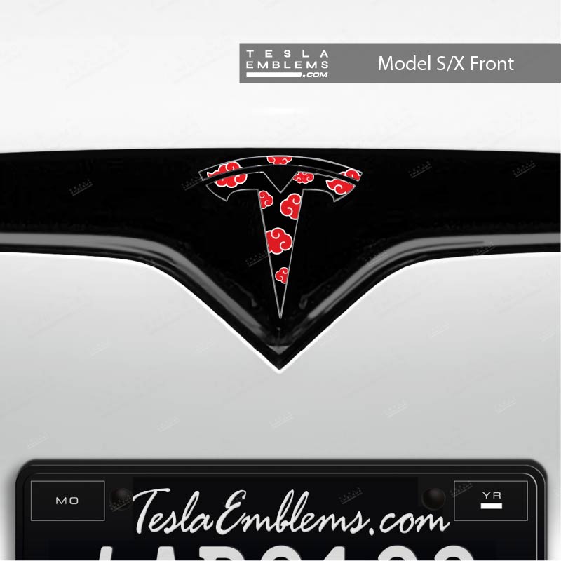 Kumo Clouds Tesla Emblem Decals (Front + Back) | Model X