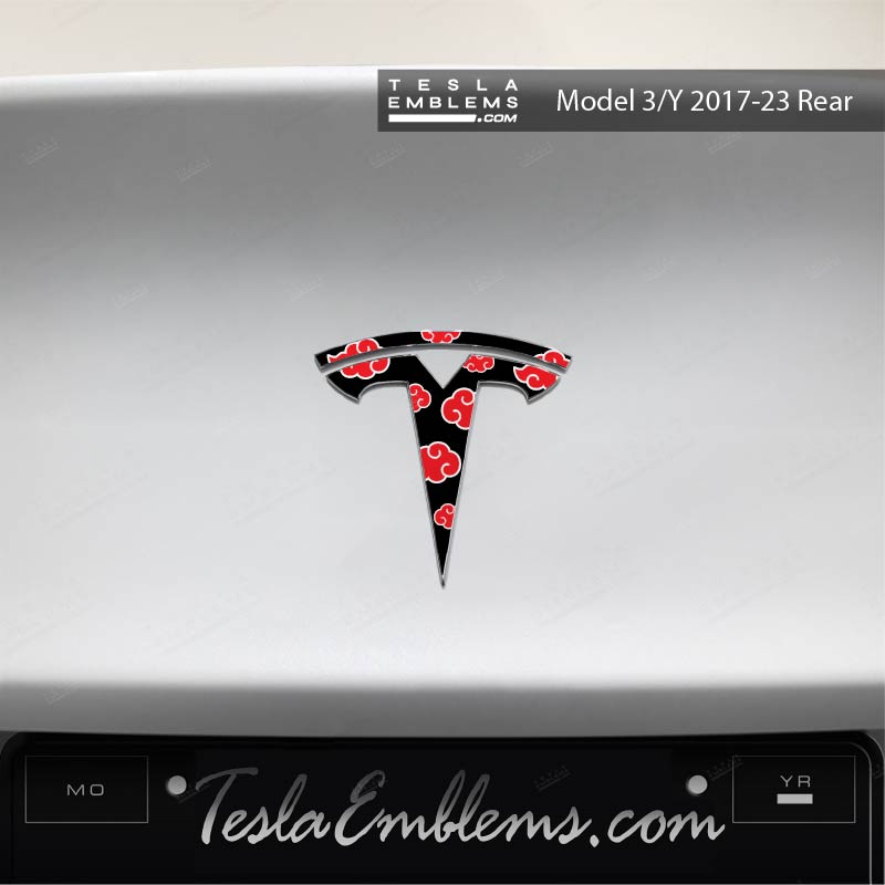 Kumo Clouds Tesla Emblem Decals (Front + Back) | Model Y
