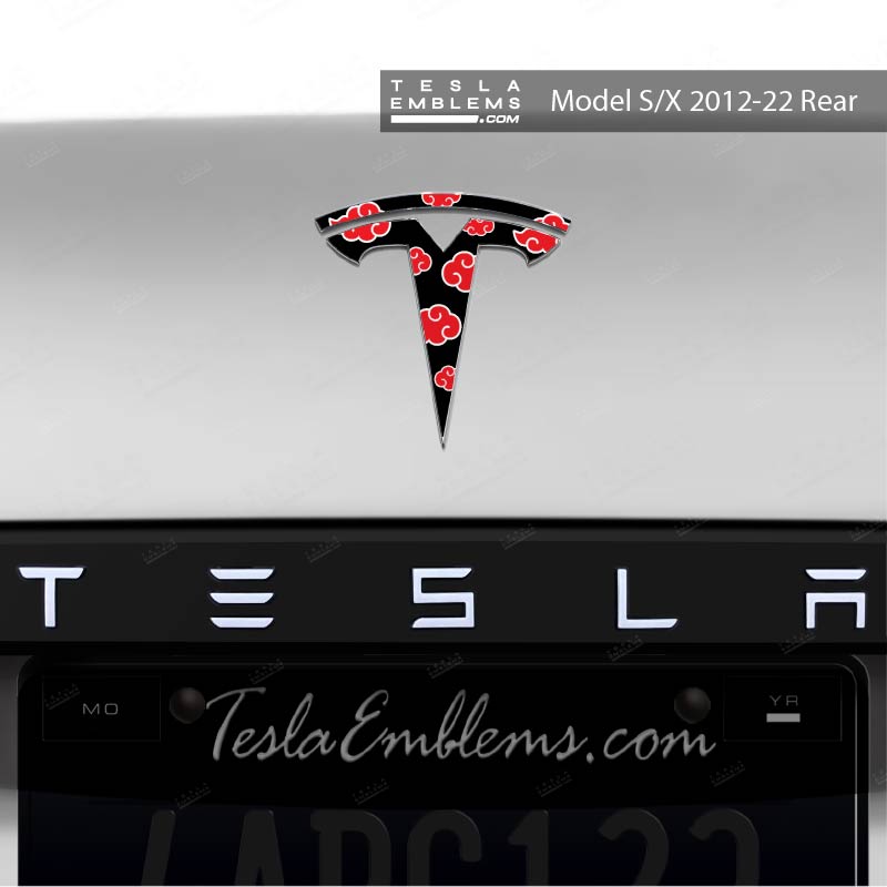 Kumo Clouds Tesla Emblem Decals (Front + Back) | Model S
