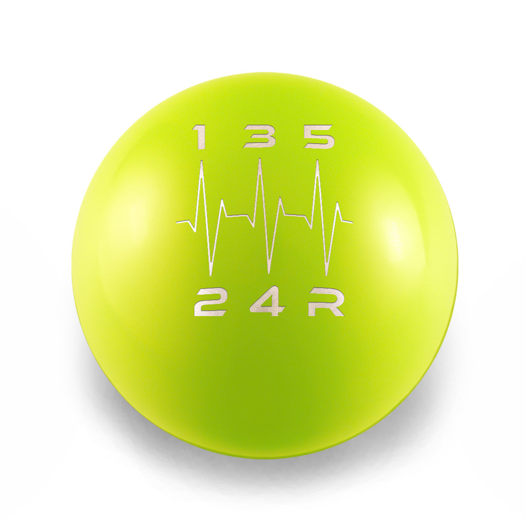 Billetworkz Weighted Shift Knob - 5-Speed Heartbeat Engraving - Honda