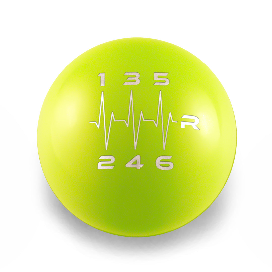 Billetworkz Weighted Shift Knob - 6-Speed Heartbeat Engraving - Honda