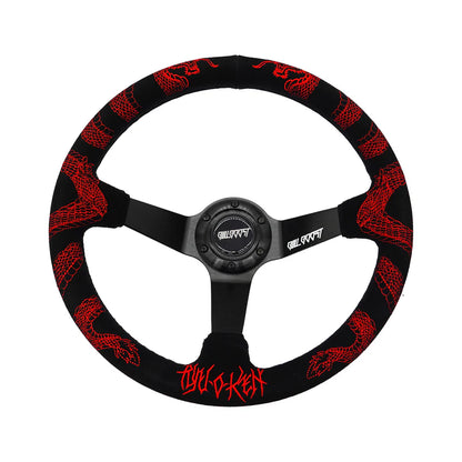Bull Boost Performance RYŪŌKEN™ 350mm Deep Dish Steering Wheel – Black Alcantara Suede