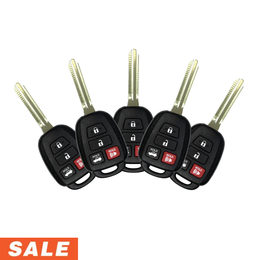 5 Pack - Toyota Corolla Camry 2014-2019 4 Button Remote Head Key For HYQ12BDM / HYQ12BEL H-Chip