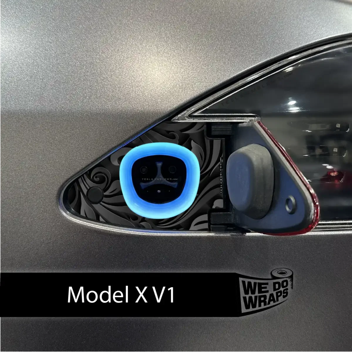 Nocturnal Petals Tesla Charge Port Wrap | Model X