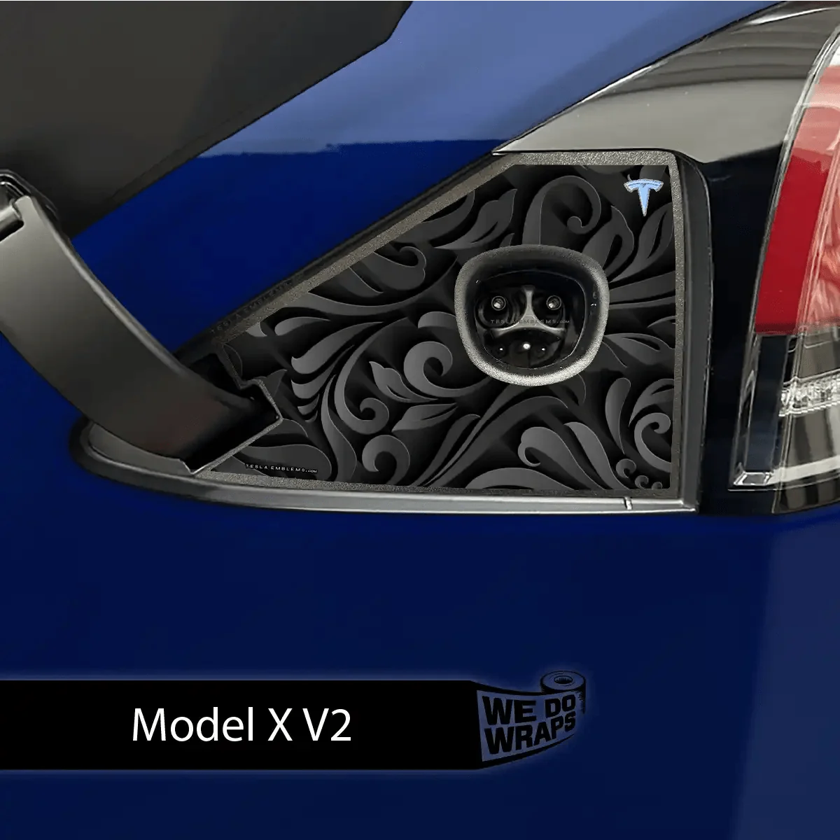 Nocturnal Petals Tesla Charge Port Wrap | Model X