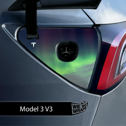 Northern Lights Tesla Charge Port Wrap | Model 3