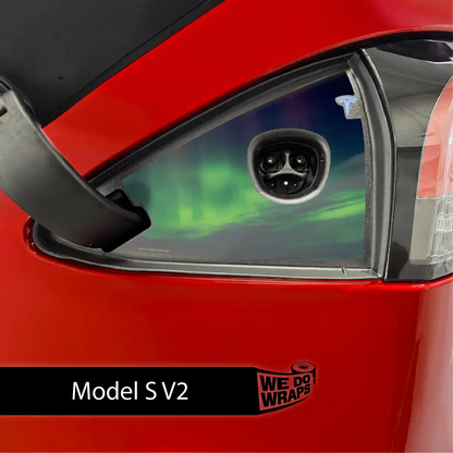 Northern Lights Tesla Charge Port Wrap | Model S