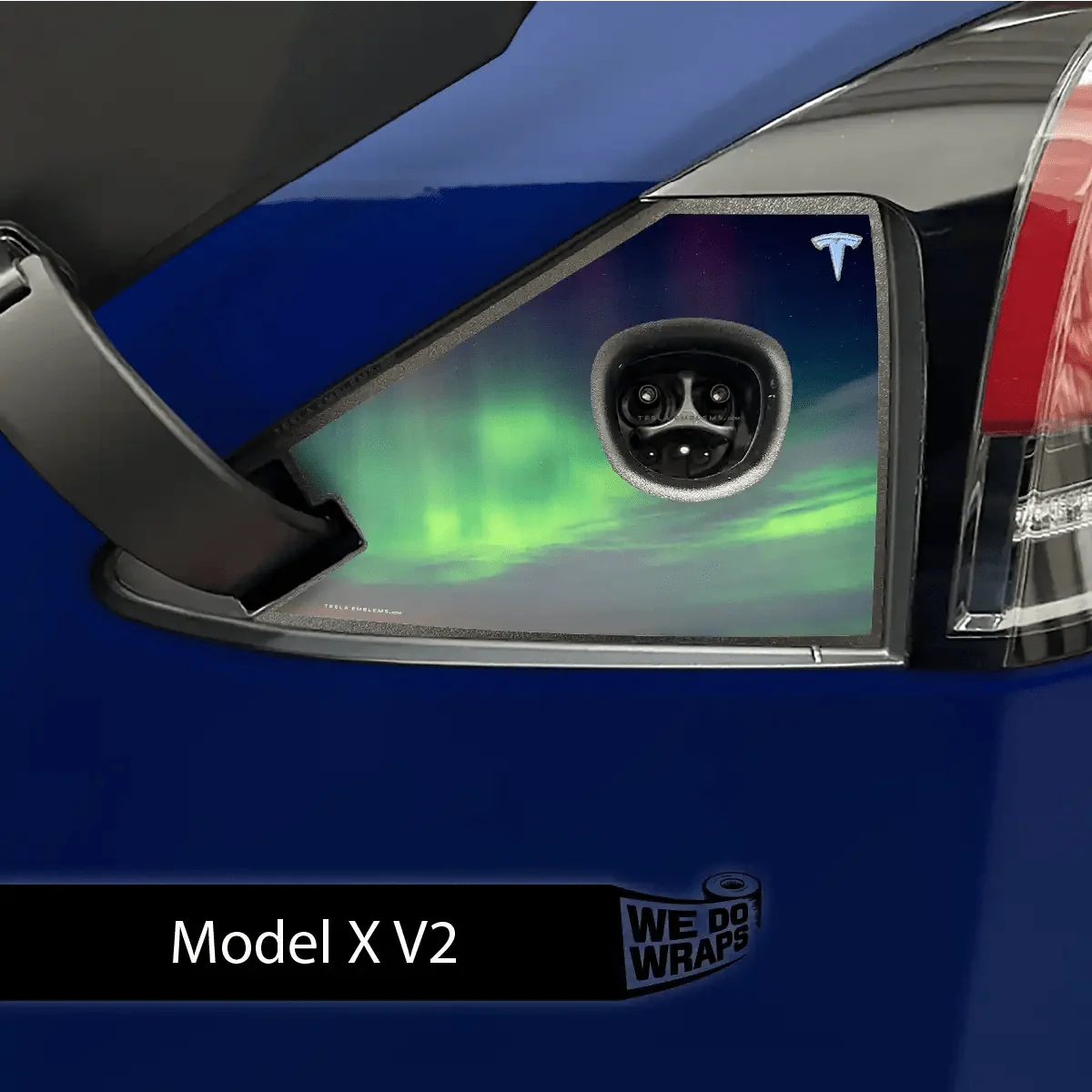 Northern Lights Tesla Charge Port Wrap | Model X
