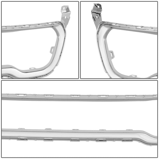 2014+ Jeep Cherokee Front Bumper Lower Grille Trim Molding Chrome
