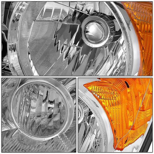 2007-2011 Honda CR-V OE Style Left Headlight - Chrome Housing