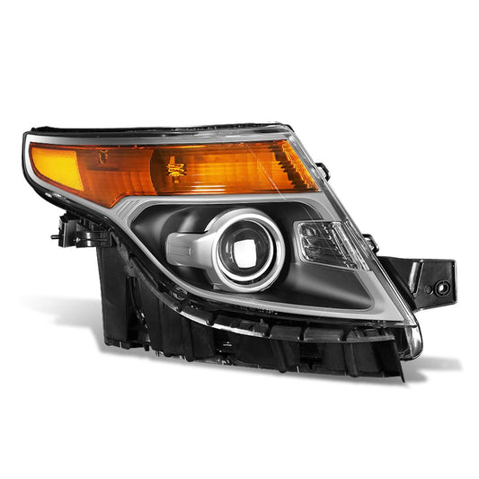 2011-2015 Ford Explorer OE Style Right Headlight - Black Housing